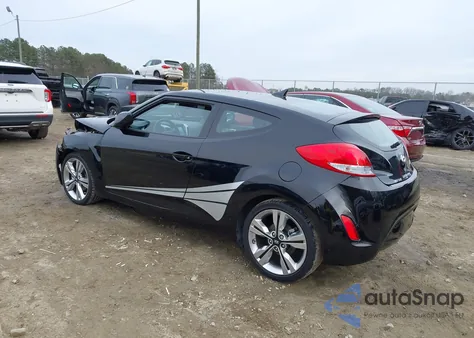 2017 Hyundai Veloster Value Edition from USA, damaged, VIN KMHTC6AD2HU323412